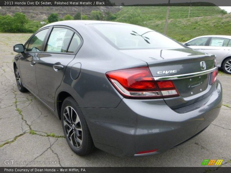 Polished Metal Metallic / Black 2013 Honda Civic EX Sedan