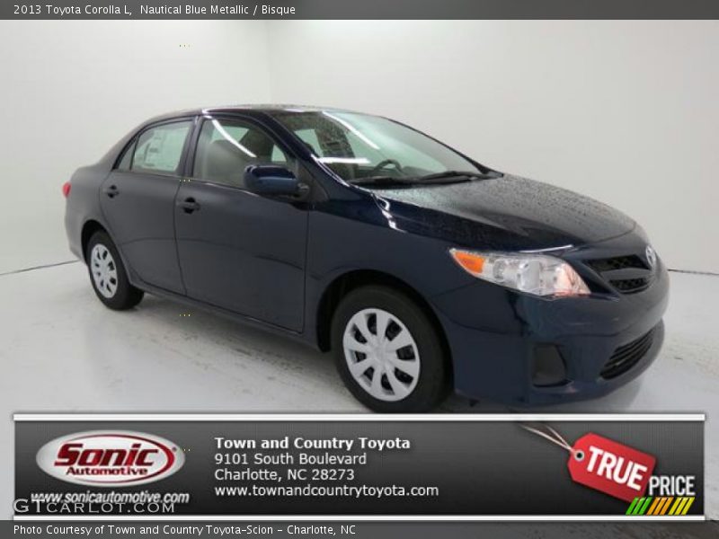 Nautical Blue Metallic / Bisque 2013 Toyota Corolla L