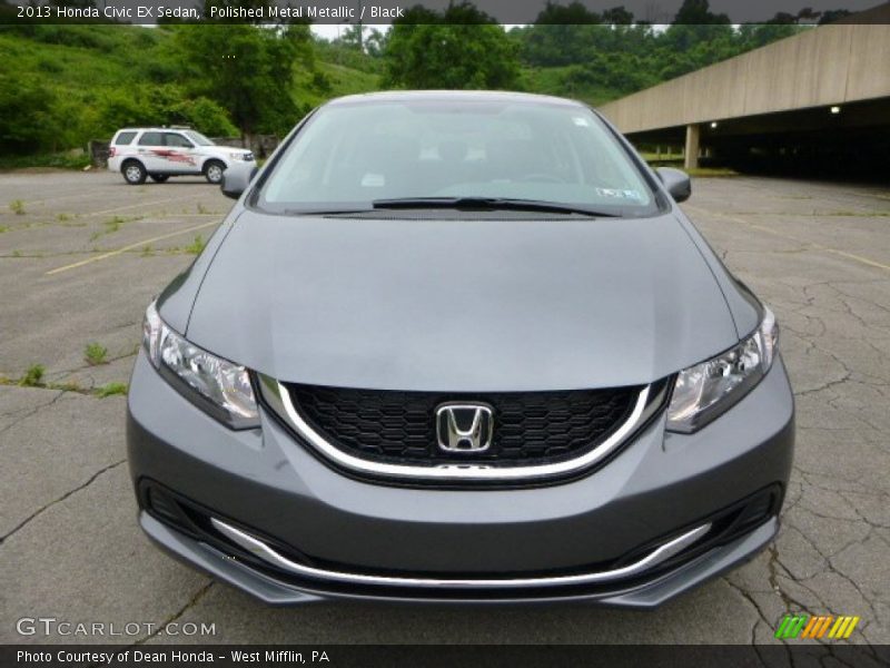 Polished Metal Metallic / Black 2013 Honda Civic EX Sedan