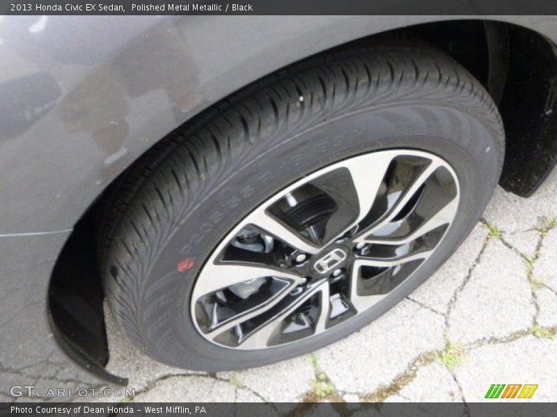 Polished Metal Metallic / Black 2013 Honda Civic EX Sedan