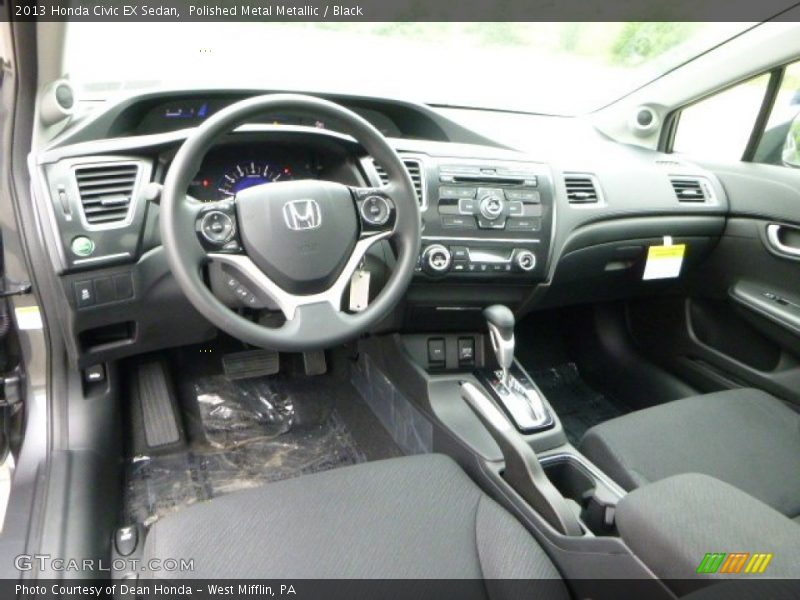 Polished Metal Metallic / Black 2013 Honda Civic EX Sedan