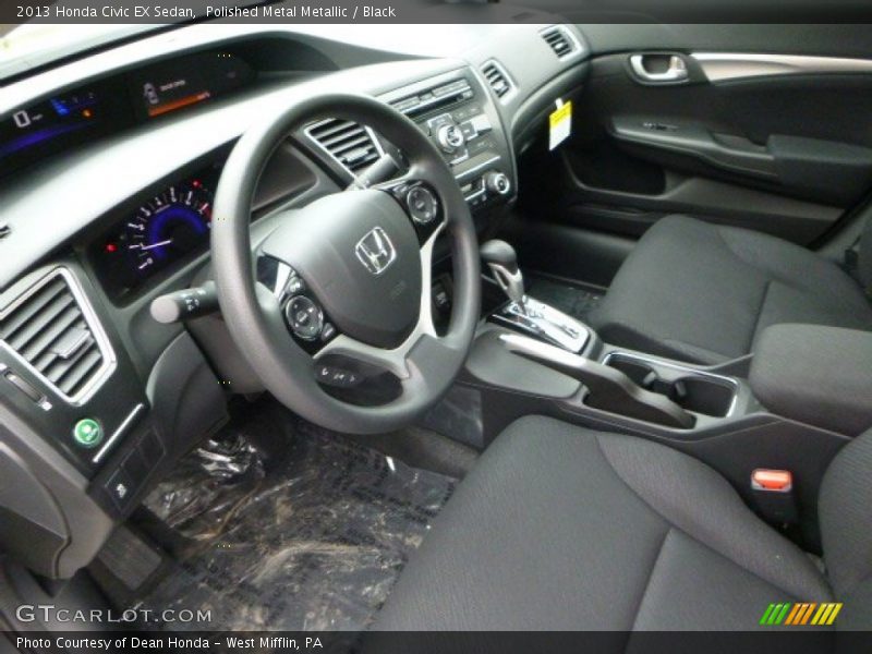 Polished Metal Metallic / Black 2013 Honda Civic EX Sedan