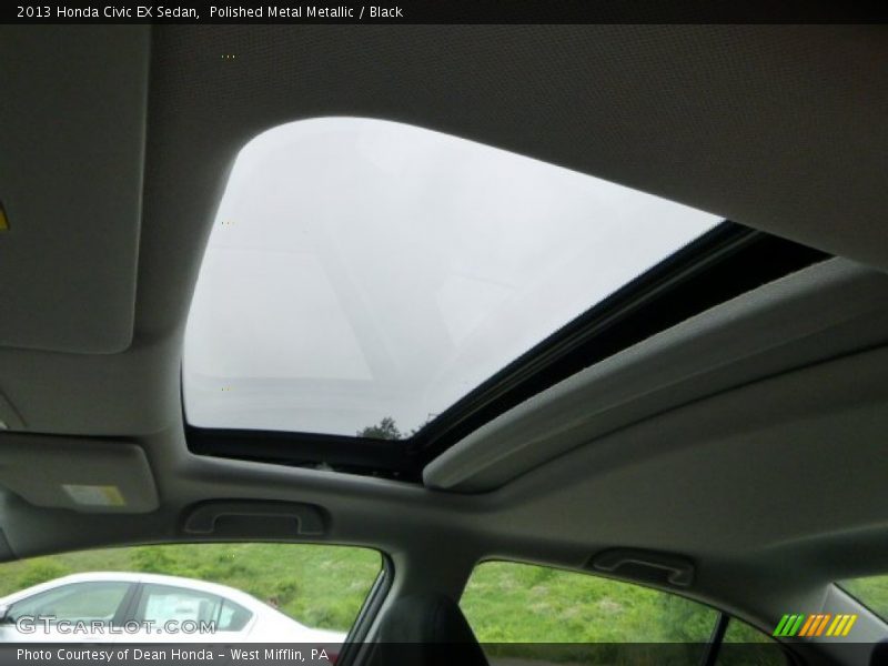 Polished Metal Metallic / Black 2013 Honda Civic EX Sedan