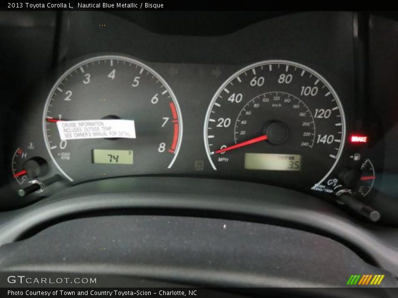 Nautical Blue Metallic / Bisque 2013 Toyota Corolla L