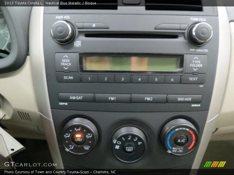 Nautical Blue Metallic / Bisque 2013 Toyota Corolla L