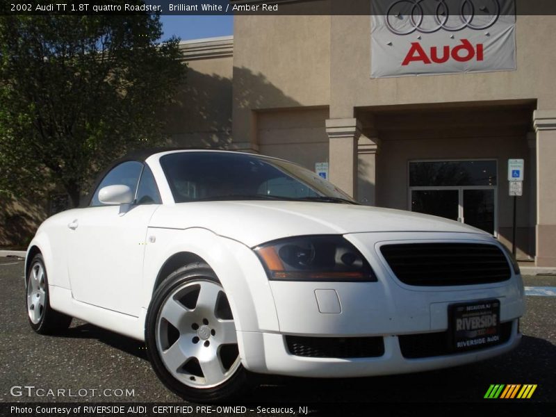 Brilliant White / Amber Red 2002 Audi TT 1.8T quattro Roadster