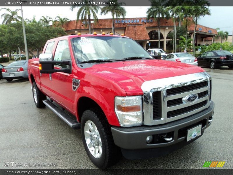 Red / FX4 Black 2009 Ford F350 Super Duty FX4 Crew Cab 4x4