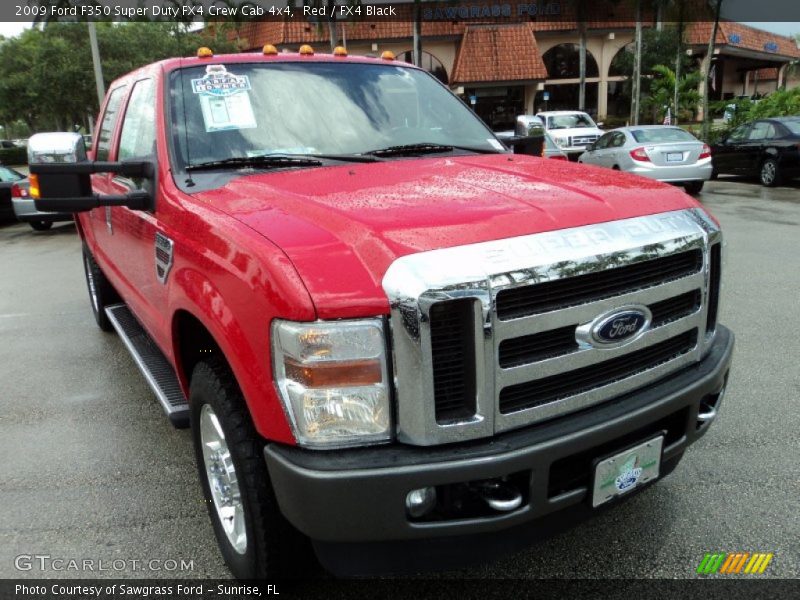 Red / FX4 Black 2009 Ford F350 Super Duty FX4 Crew Cab 4x4