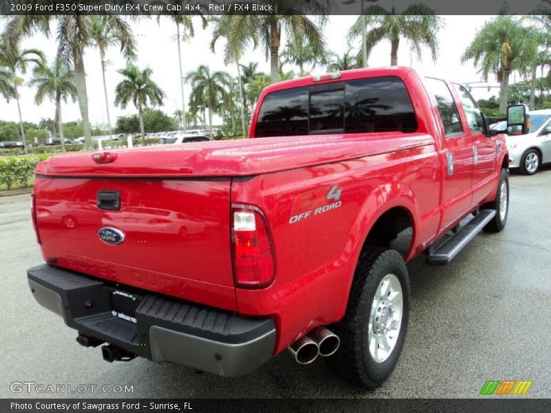 Red / FX4 Black 2009 Ford F350 Super Duty FX4 Crew Cab 4x4