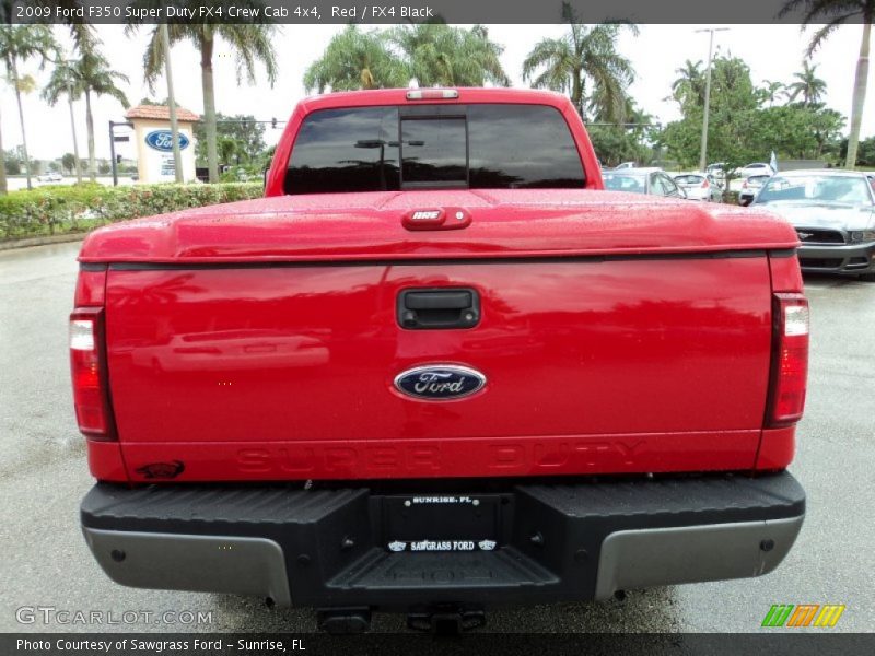 Red / FX4 Black 2009 Ford F350 Super Duty FX4 Crew Cab 4x4