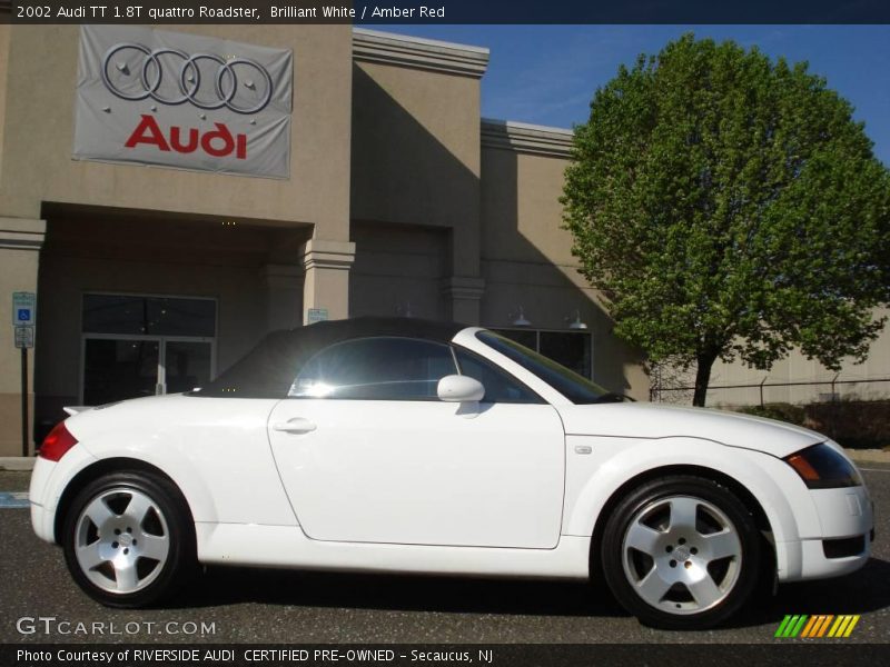 Brilliant White / Amber Red 2002 Audi TT 1.8T quattro Roadster