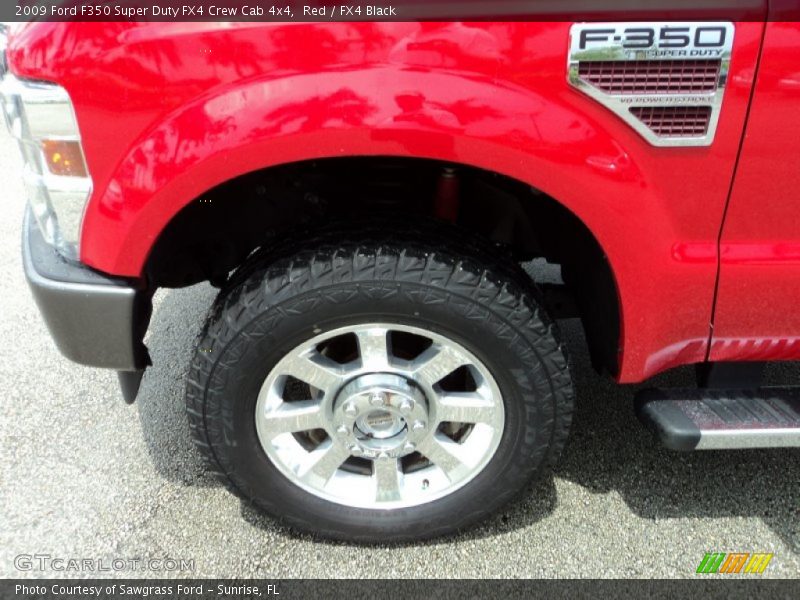 Red / FX4 Black 2009 Ford F350 Super Duty FX4 Crew Cab 4x4