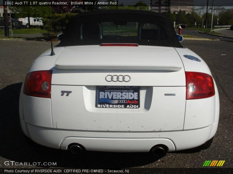 Brilliant White / Amber Red 2002 Audi TT 1.8T quattro Roadster