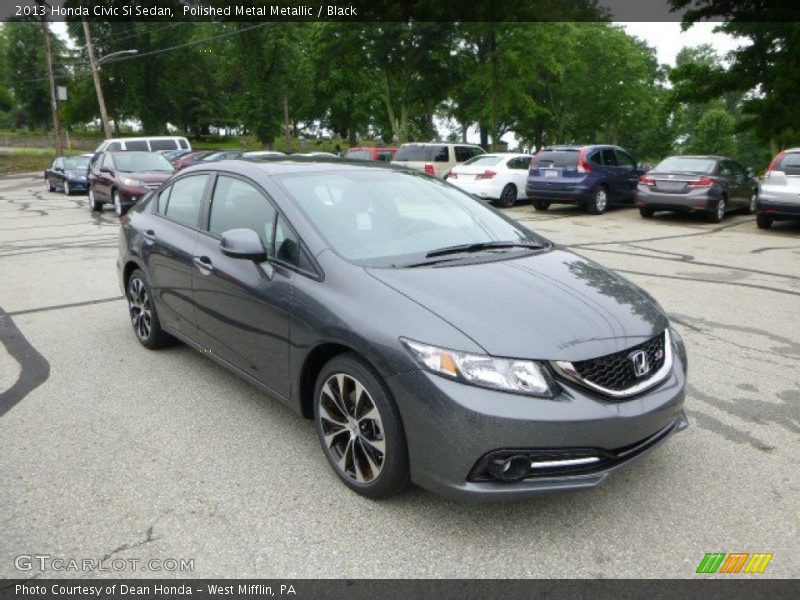Polished Metal Metallic / Black 2013 Honda Civic Si Sedan