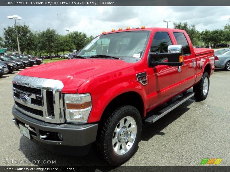 Front 3/4 View of 2009 F350 Super Duty FX4 Crew Cab 4x4
