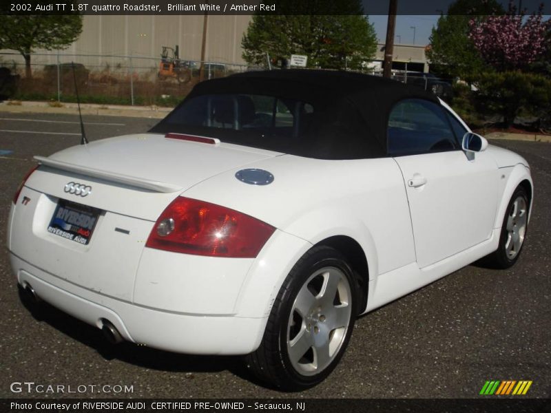 Brilliant White / Amber Red 2002 Audi TT 1.8T quattro Roadster