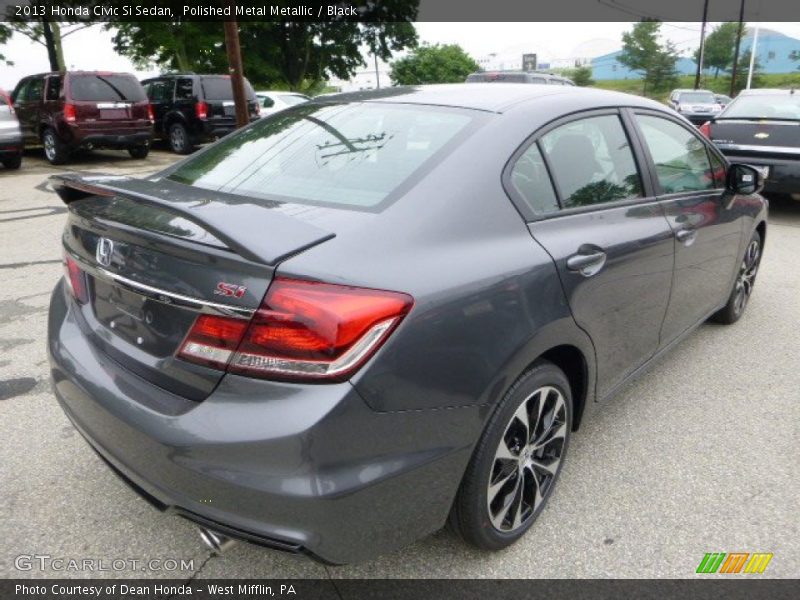 Polished Metal Metallic / Black 2013 Honda Civic Si Sedan
