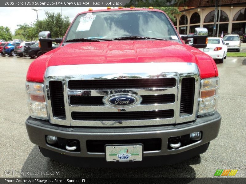 Red / FX4 Black 2009 Ford F350 Super Duty FX4 Crew Cab 4x4
