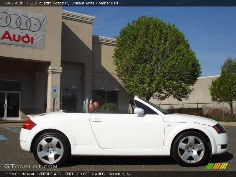 Brilliant White / Amber Red 2002 Audi TT 1.8T quattro Roadster