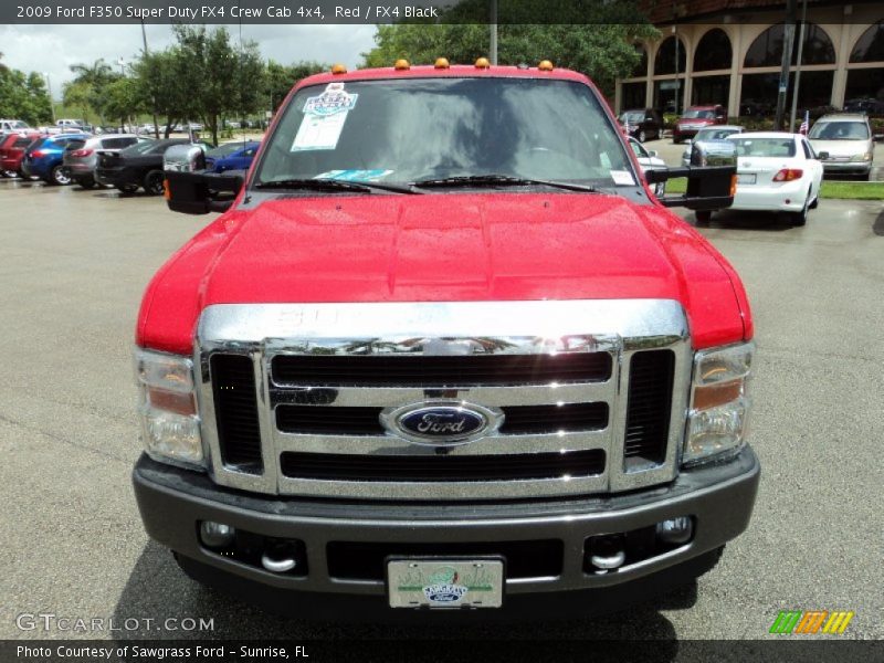 Red / FX4 Black 2009 Ford F350 Super Duty FX4 Crew Cab 4x4
