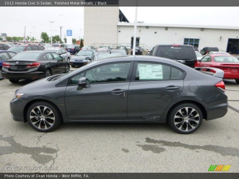 Polished Metal Metallic / Black 2013 Honda Civic Si Sedan