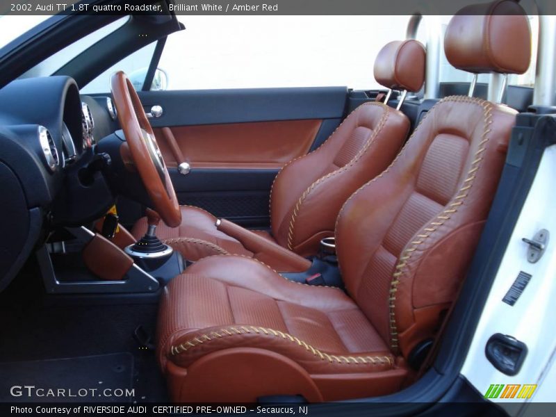 Brilliant White / Amber Red 2002 Audi TT 1.8T quattro Roadster