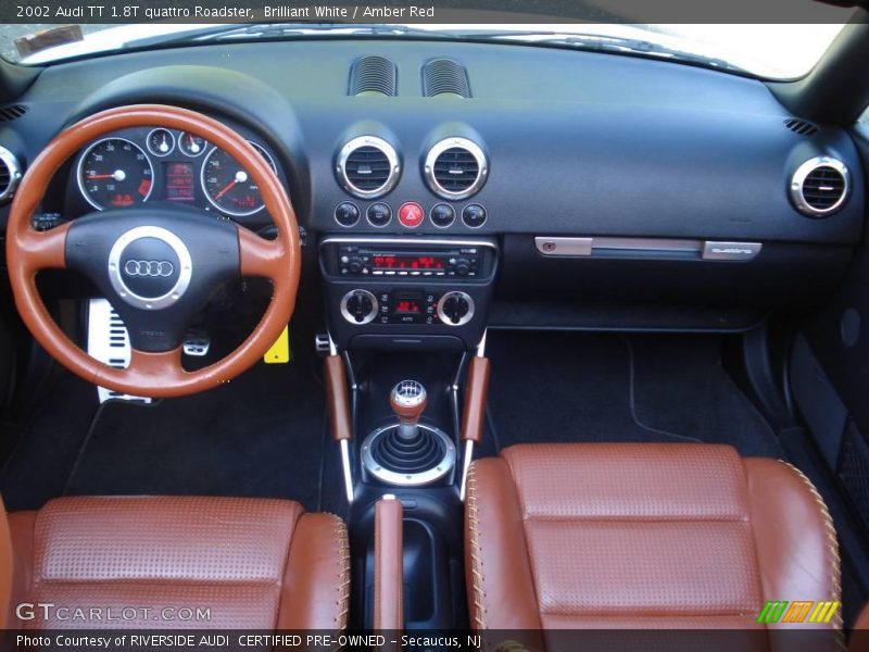 Brilliant White / Amber Red 2002 Audi TT 1.8T quattro Roadster