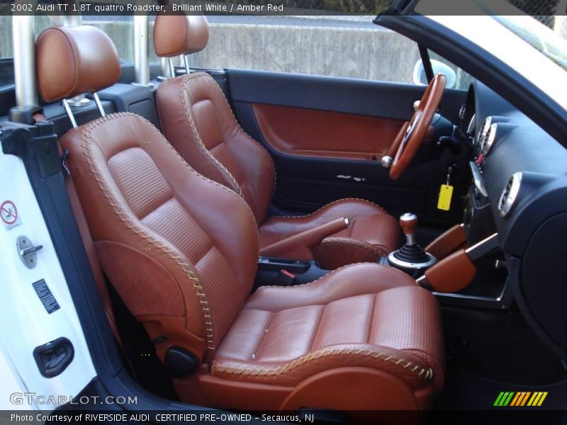 Brilliant White / Amber Red 2002 Audi TT 1.8T quattro Roadster