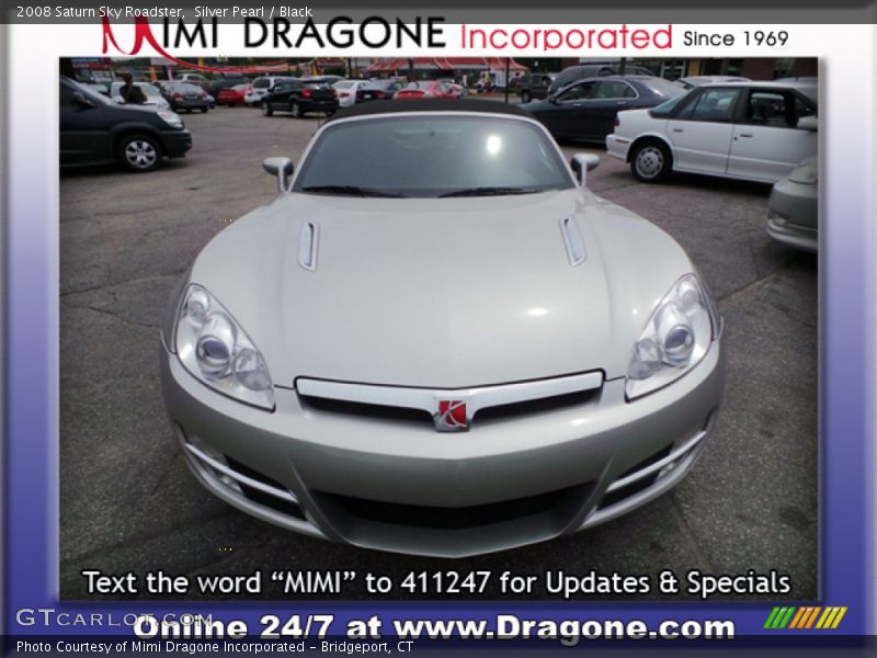 Silver Pearl / Black 2008 Saturn Sky Roadster