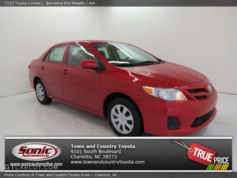 Barcelona Red Metallic / Ash 2013 Toyota Corolla L