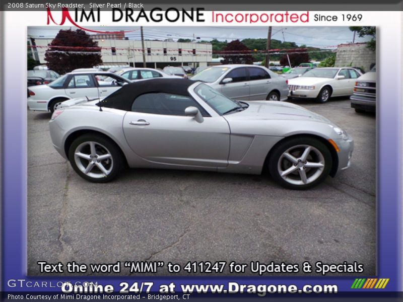 Silver Pearl / Black 2008 Saturn Sky Roadster