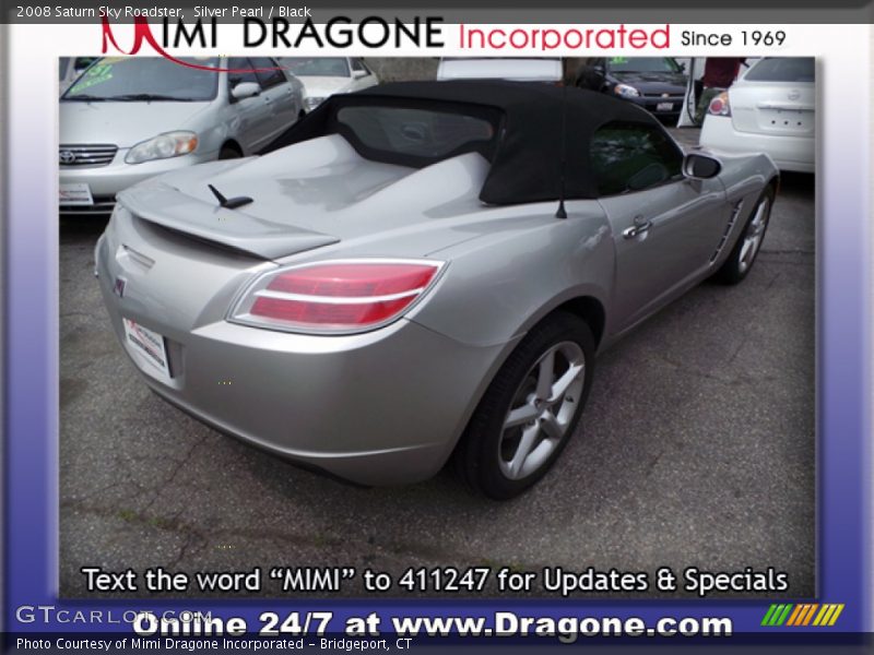 Silver Pearl / Black 2008 Saturn Sky Roadster