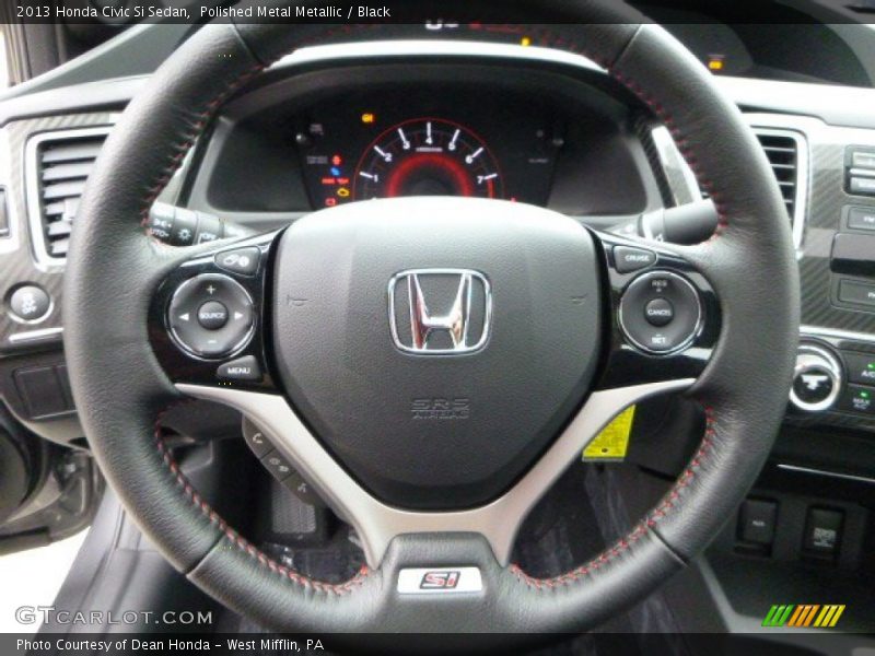 Polished Metal Metallic / Black 2013 Honda Civic Si Sedan