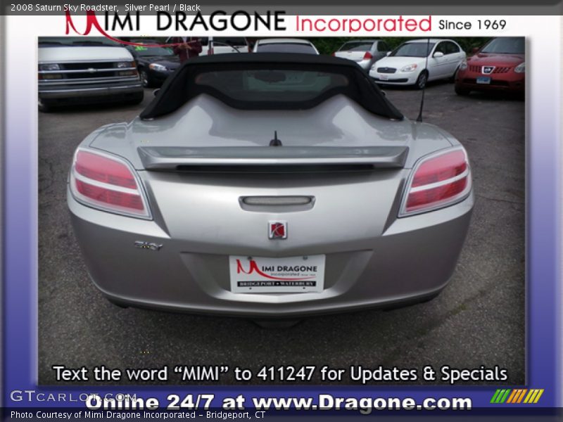 Silver Pearl / Black 2008 Saturn Sky Roadster
