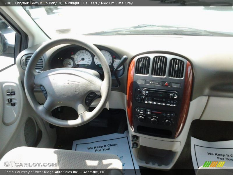 Midnight Blue Pearl / Medium Slate Gray 2005 Chrysler Town & Country LX