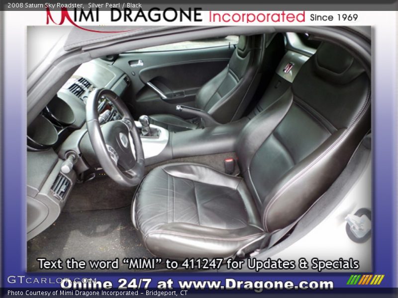 Silver Pearl / Black 2008 Saturn Sky Roadster