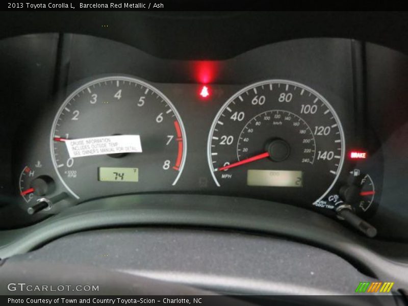 Barcelona Red Metallic / Ash 2013 Toyota Corolla L