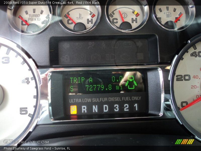 Red / FX4 Black 2009 Ford F350 Super Duty FX4 Crew Cab 4x4