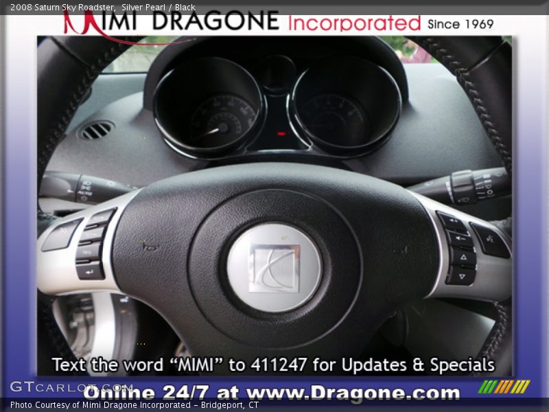 Silver Pearl / Black 2008 Saturn Sky Roadster