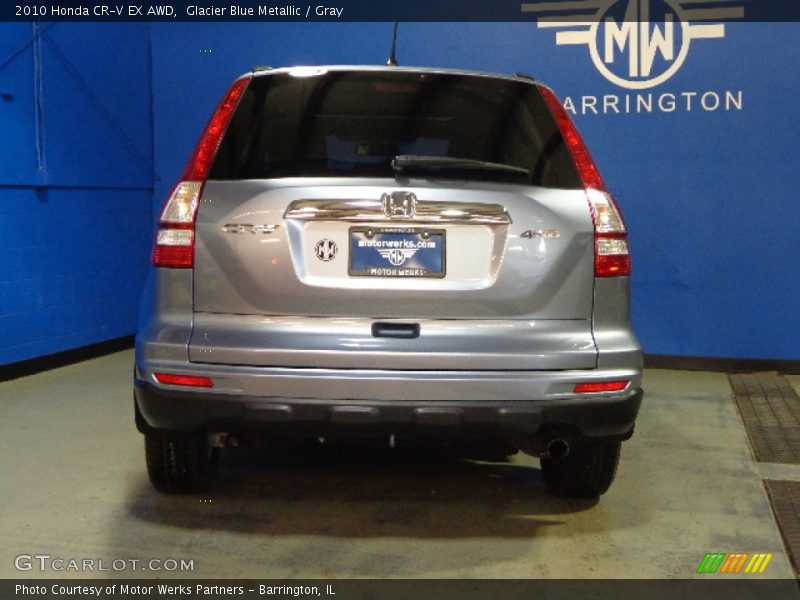 Glacier Blue Metallic / Gray 2010 Honda CR-V EX AWD