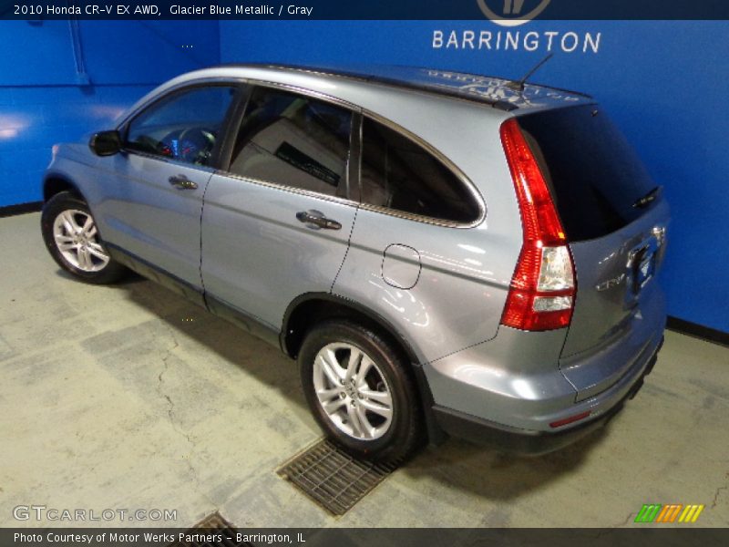 Glacier Blue Metallic / Gray 2010 Honda CR-V EX AWD