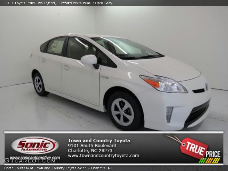 Blizzard White Pearl / Dark Gray 2013 Toyota Prius Two Hybrid
