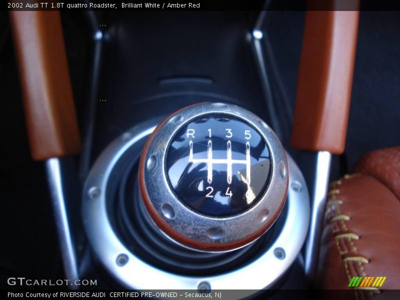 Brilliant White / Amber Red 2002 Audi TT 1.8T quattro Roadster