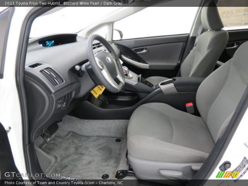 Blizzard White Pearl / Dark Gray 2013 Toyota Prius Two Hybrid