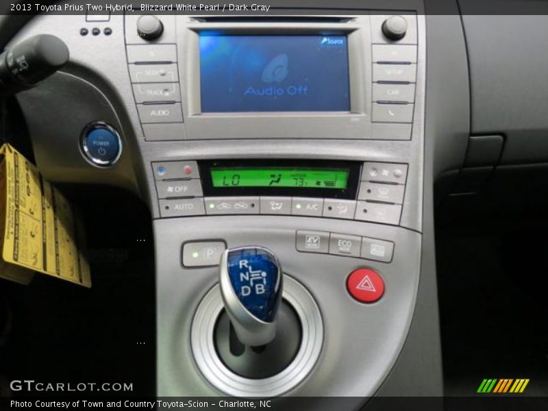 Blizzard White Pearl / Dark Gray 2013 Toyota Prius Two Hybrid