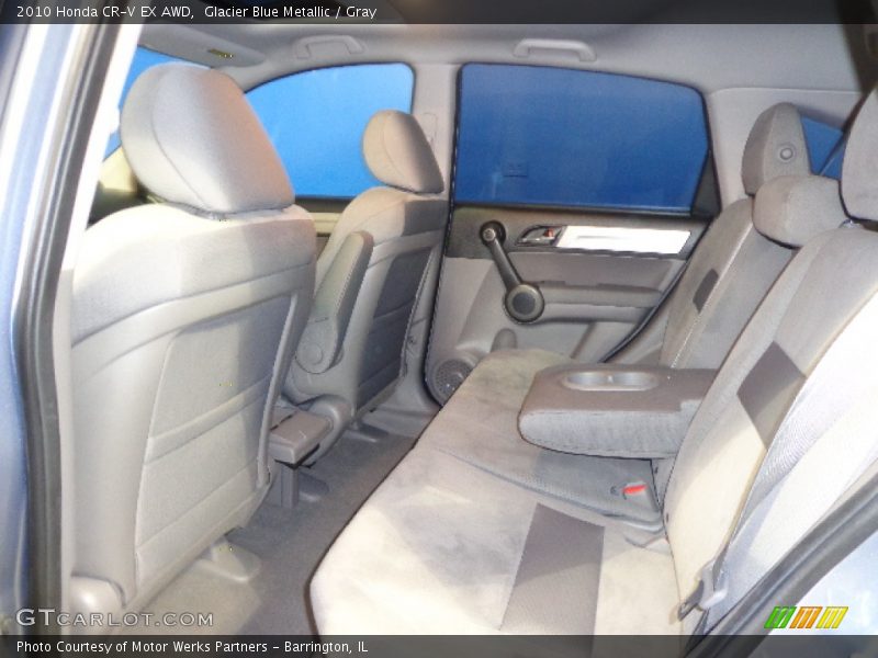 Glacier Blue Metallic / Gray 2010 Honda CR-V EX AWD