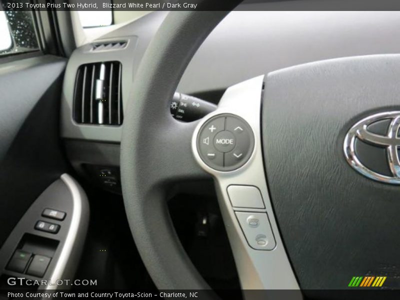 Blizzard White Pearl / Dark Gray 2013 Toyota Prius Two Hybrid