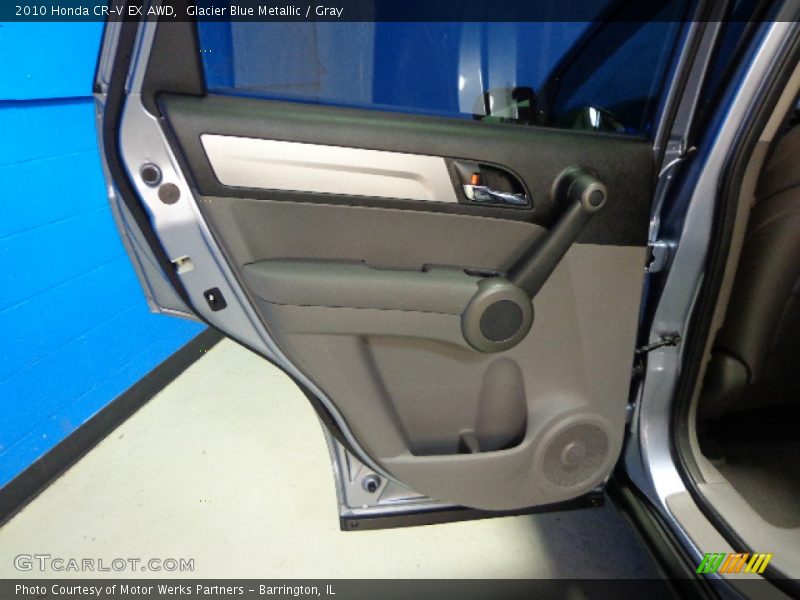 Glacier Blue Metallic / Gray 2010 Honda CR-V EX AWD