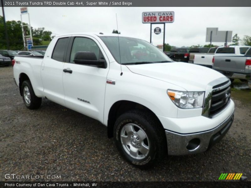 Super White / Sand Beige 2011 Toyota Tundra TRD Double Cab 4x4