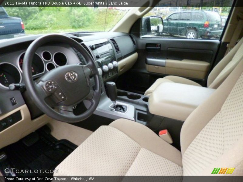 Super White / Sand Beige 2011 Toyota Tundra TRD Double Cab 4x4